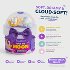 Over the Moon features: cloud-soft butter slime, night sky theme, after-school calm, dreamy gift
