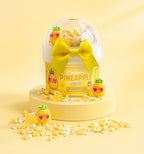 Pineapple Slushy yellow crunchy glossy slime Hivepod with pineapple charm and tropical add-ons